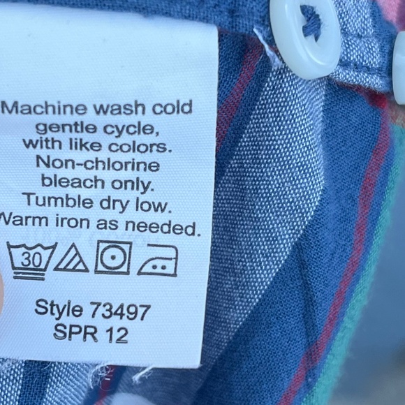 Mens J Crew Button Down Light cotton green plaid shirt in Large - Picture 7 of 8